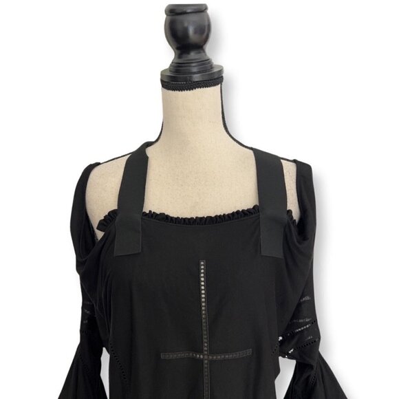 Givenchy unique black of the shoulder blouse size 38 - Picture 2 of 10